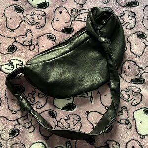 Black Leather Crossbody